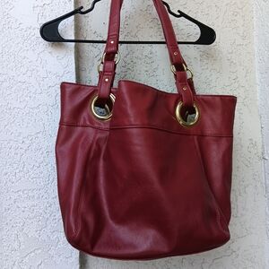 Red Pleather Tote Bag, Great Condition